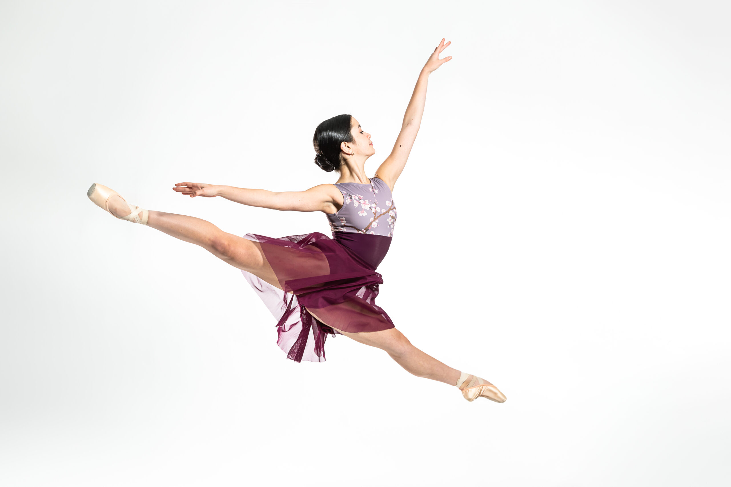 Ballerina in a grand jete